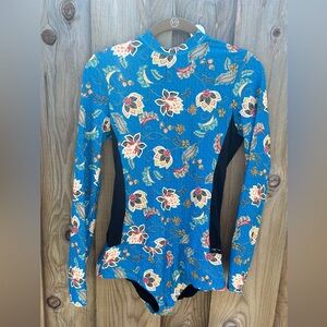 Blue floral swimsuit